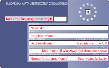 EKUZ - wzór polskiej karty EKUZ - wzór polskiej karty